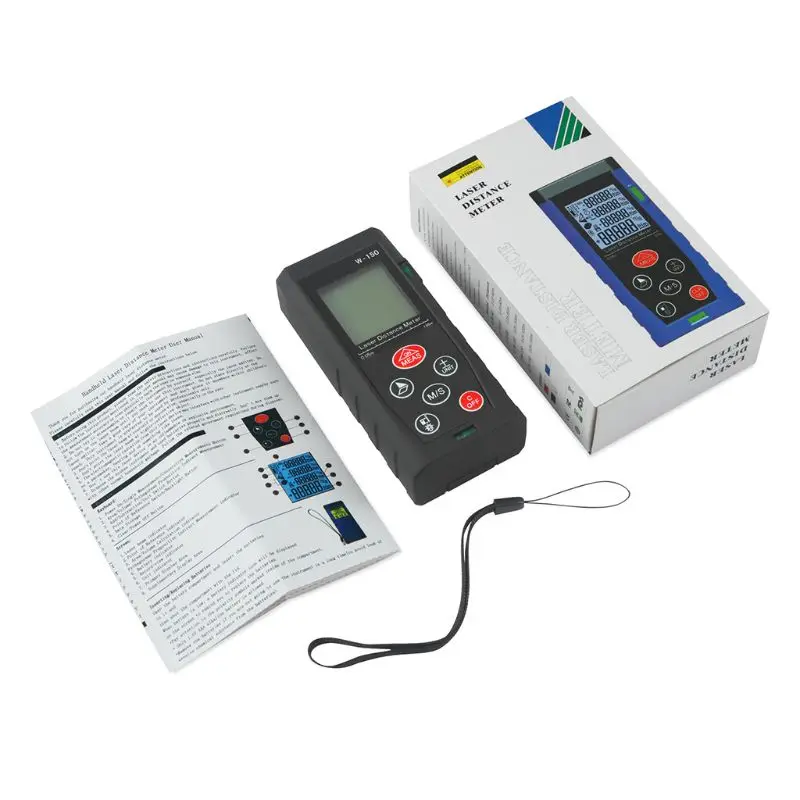 

Mini 150M Rangefinder Distance Meter Range Finder tape Area Volume pythagorean 3units m/in/ft IP54