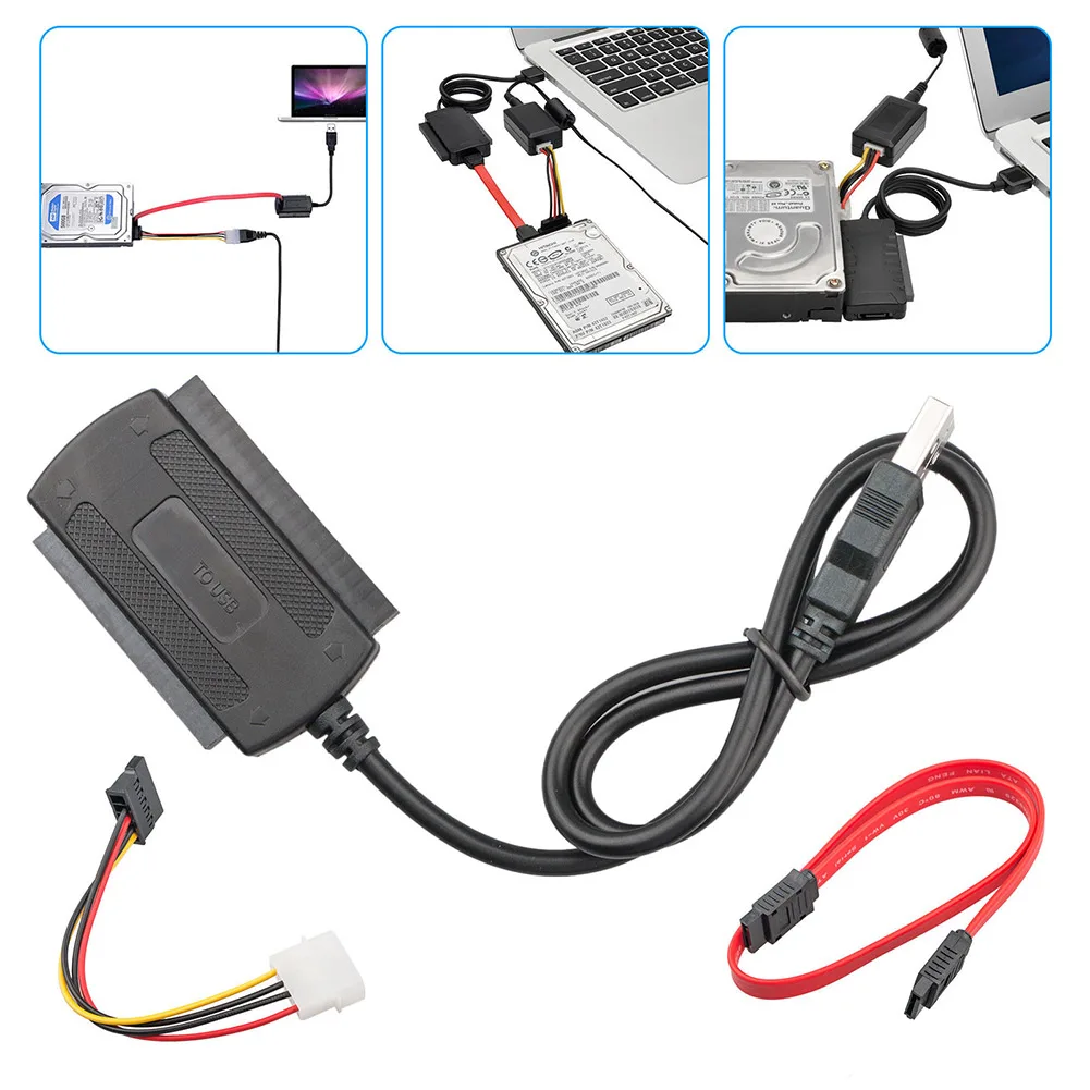 Кабель переходник с USB 2 0 на IDE/SATA для жесткого диска 5 3 дюйма и распродажа|Адаптеры