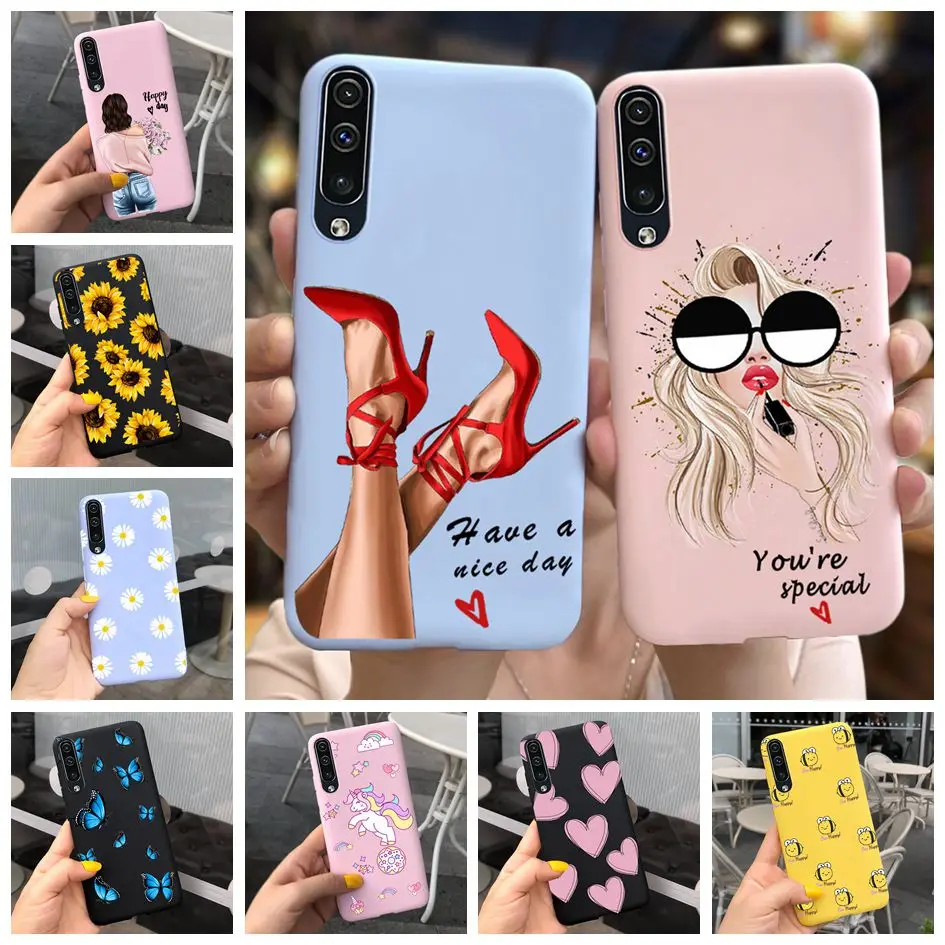 Чехол для Samsung Galaxy A30s чехлы телефонов A50s A50 модные окрашенные мягкие ТПУ защитные