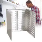 Складная Алюминиевая масляная перегородка для кухни, сковороды, защиты от разбрызгивания масла, аксессуары для кухни