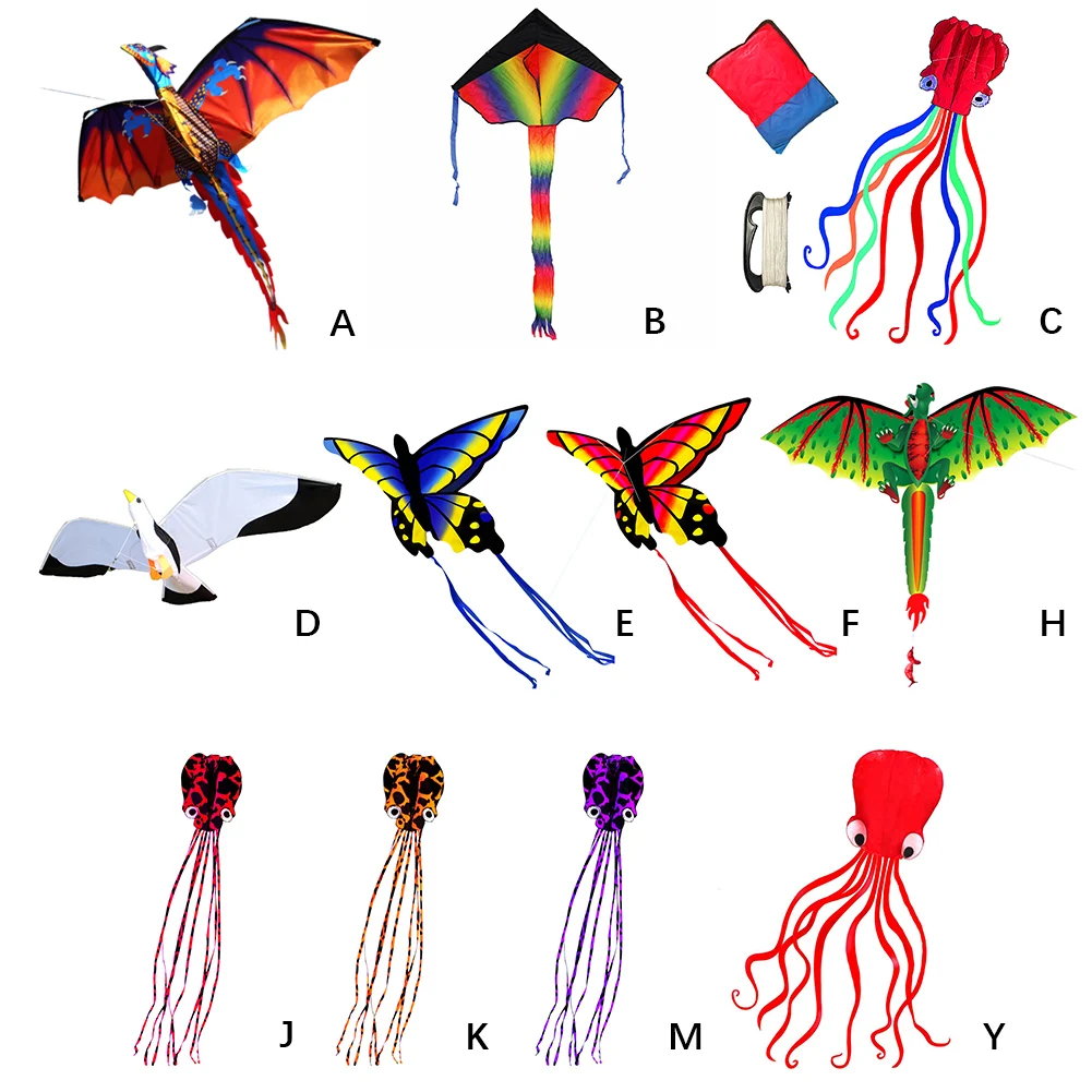 Красочные кайт 3D дракона на открытом воздухе 100 м серфинга Летающий игра Детские