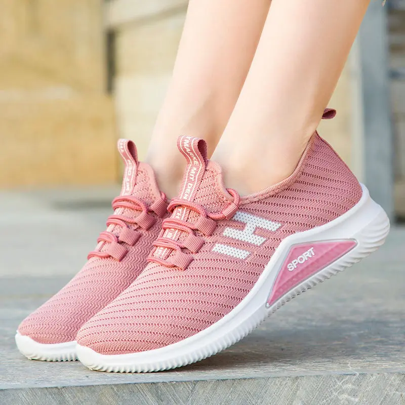 

Shoes for Women 2021 Running Air Soft Comfortable Sport Black Pink Shoes Female Fitness Trainers Walking Sneakers Platform Tenis
