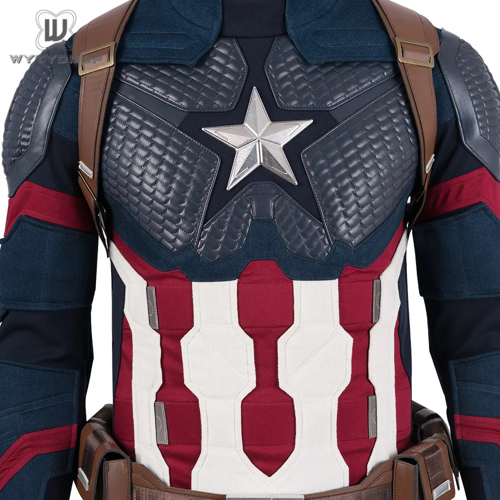 Мстители эндшпиль Капитан Америка Косплей Костюм Полный набор Completo Vestito Capitan Америка Steve Rogers Хэллоуин
