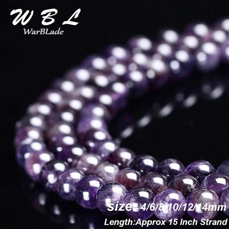 

WBL High Quality Natural Stone Blue Lapis Lazuli Round Loose Beads 4 6 8 10 12 14 16mm For Jewelry Making DIY Bracelet Classic