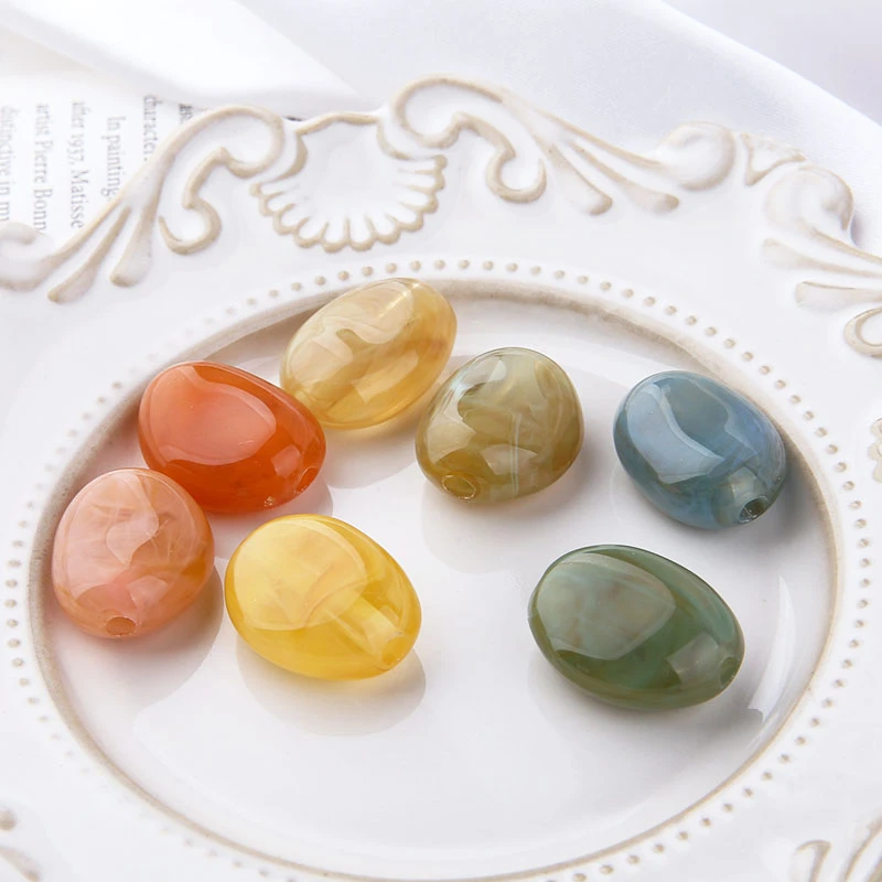 10pcs Perforated Beads Ladies Earrings Vintage Jewelry Materials Diy Accessories Retro Blooming Glitter Irregular Geometric | Украшения и