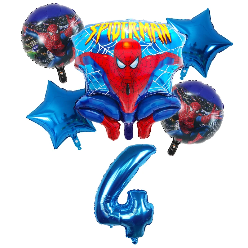 Воздушные шары Spider Superhero Man Foil Balloons Air Globos Avengers для детского праздника 1, 2, 3, 4, 5 лет, украшение для дня рождения и вечеринки, игрушка для детей на Baby Shower.