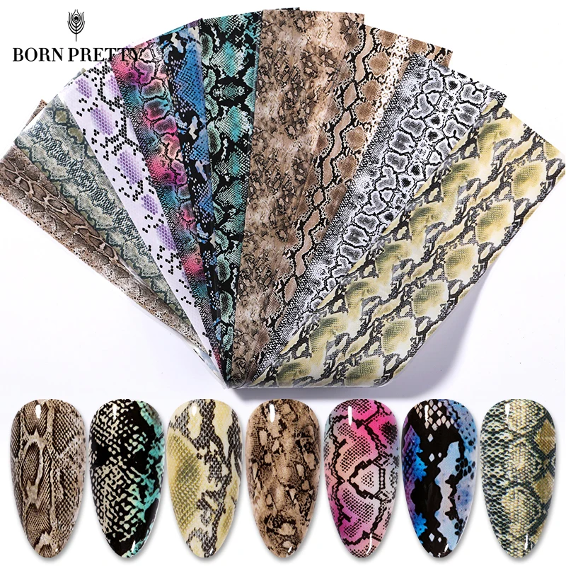 

Nail Foils Serpentine Leopard Pattern Animal Nail Art Transfer Sticker Slide Nail Art Decals Nails Accessories 10/8/1Pc