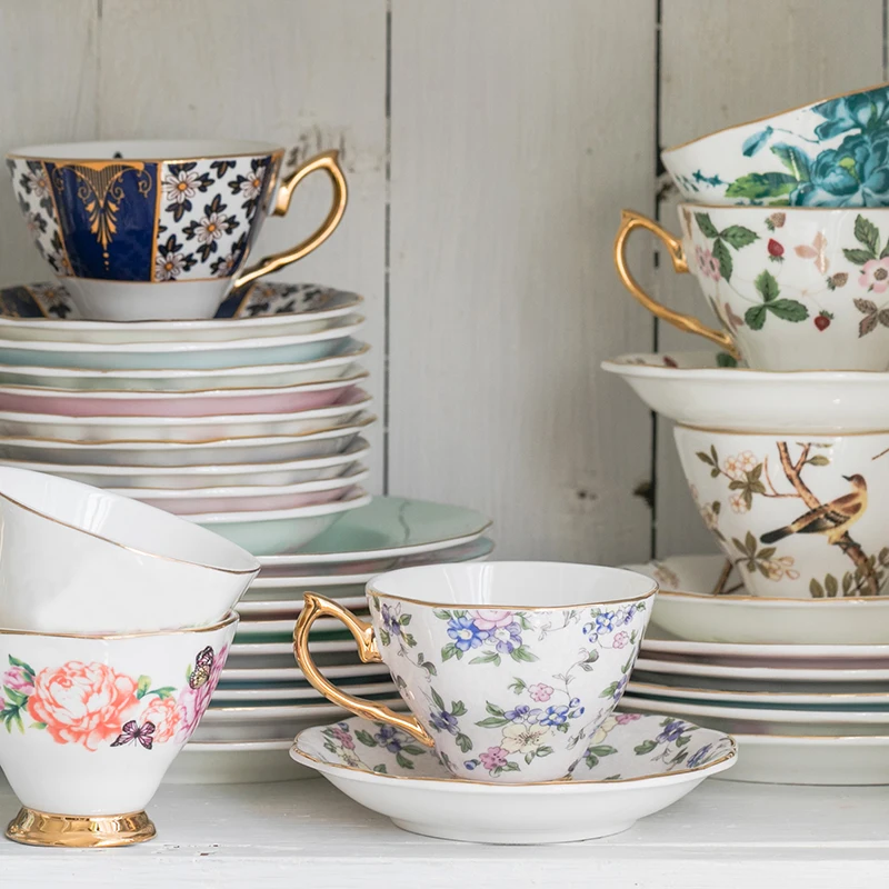 Европейская кофейная чашка и блюдце в комплекте роскошные керамические