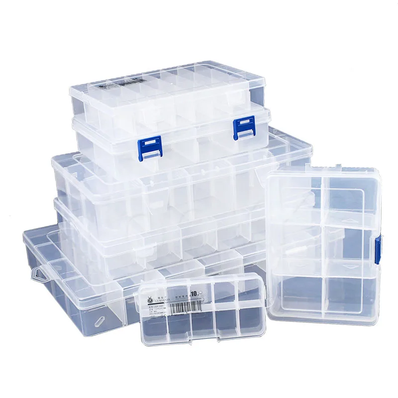 Многокомпонентная коробка для решетки пластиковый ящик инструментов прозрачный