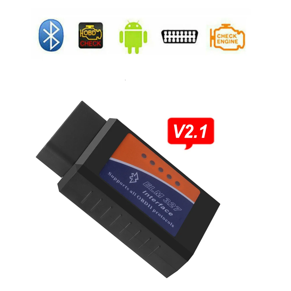 

Bluetooth ELM327 OBDII автоматический диагностический инструмент для Android ELM327 V2.1 OBD2 считыватель кодов OBD2 автомобильный диагностический инструмент сканер