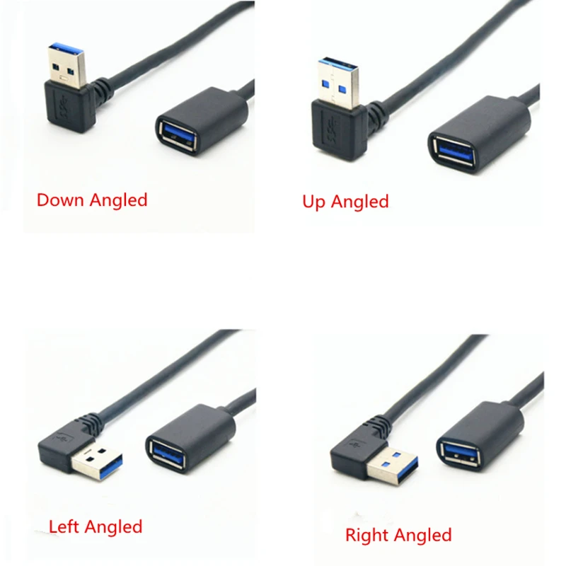 Переходник-удлинитель 50 см USB 3 0 папа-USB мама угол 90 градусов быстрая передача