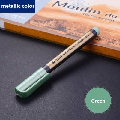 Green10pcs 10 цветов Набор Водонепроницаемая Перманентная Краска Маркер автомобильная шина CD Каменное стекло дерево Graffti краска ing Mark офисные школьные канцелярские принадлежности - Цвет: Green10pcs