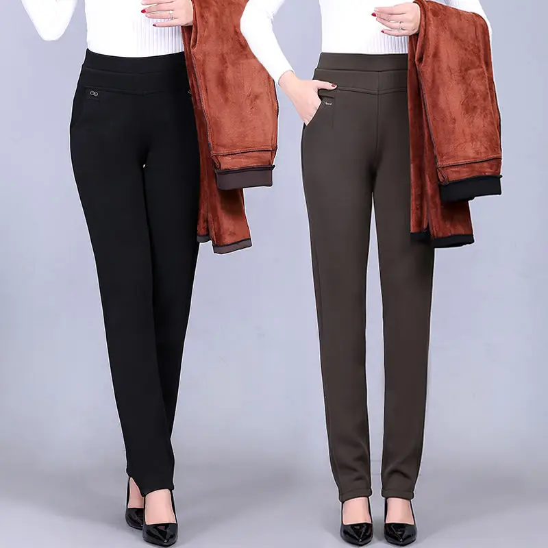 

Women Pants Women's Pants Winter High Waist Stretch Casual Pants Women's Pants Pantalones De Mujer