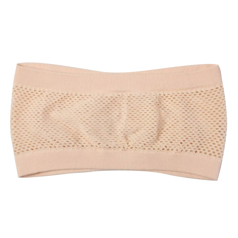 Бюстгальтер женский эластичный бесшовный без бретелек базовый укороченный топ