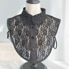 Женская хлопковая кружевная блузка с ложным воротником, винтажный съемный воротник рубашки, ложный воротник, лацкан, блузка, женские аксессуары для одежды