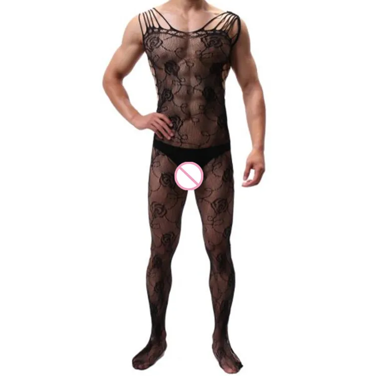 Эротическое нижнее белье для мужчин боди сексуальное с открытой промежностью