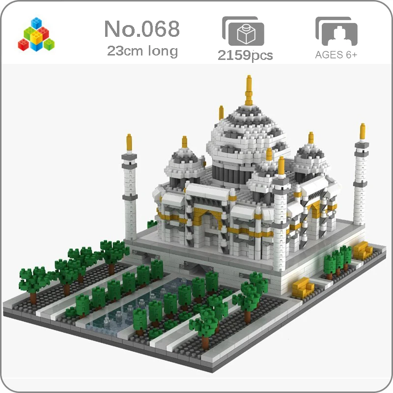 YZ 068 всемирно известная архитектура Тадж Махал дворец 3D модель Сделай Сам