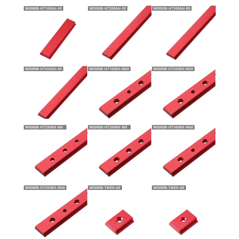 

X7XD T track Slot Slider 100/450/200/300mm for 30 Type Aluminium Sliding Bar M6/M8 Teeth Teethless Carpenter Tool