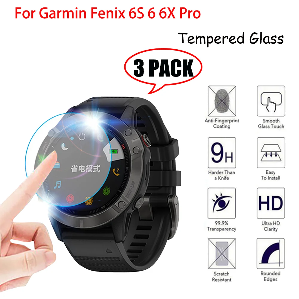 3 шт./лот закаленное стекло прозрачная защитная пленка для Garmin Fenix 6 6s 6x Pro Защитная