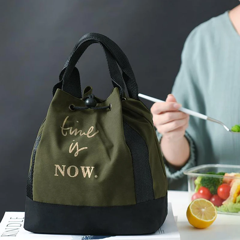 Сумка для ланча с кулиской утепленная изоляционная сумка холодильник контейнер