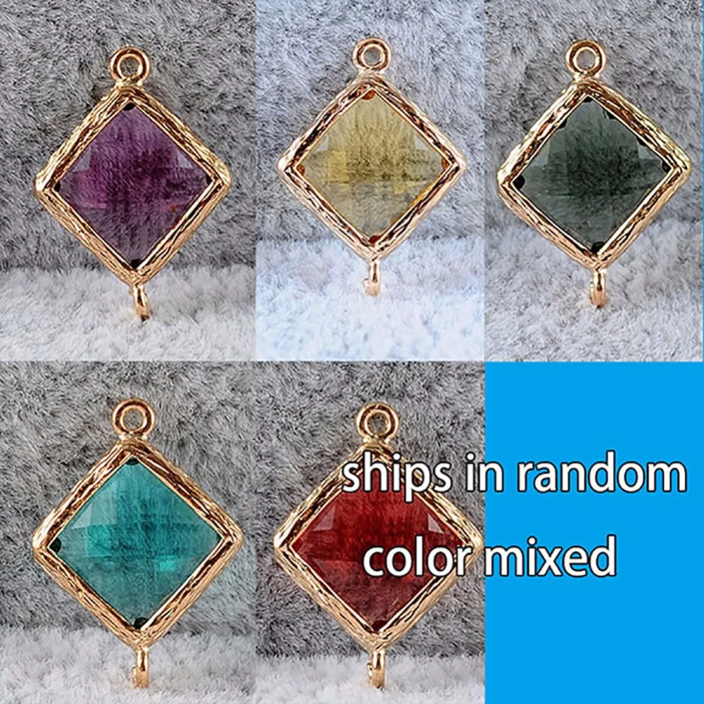 24 шт. квадратные ожерелья и серьги в рамке 12 цветов|f pendant|imitation zirconconnector pendant |