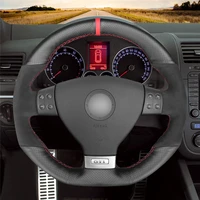 diy anti slip wear resistant steering wheel cover for volkswagen golf gti 5 r32 scirocco tiguan car interior decoration