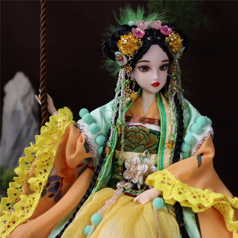 

1/6 Collectible Chinese Ancient Doll Handmade Vintage Tang Dynasty Girl Dolls 12 Jointed Body Birthday Gifts