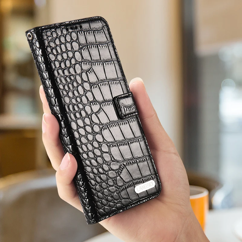 Genuine Leather Flip case for Samsung galaxy S23 S21 S22 Ultra S20 FE S9 S10 Plus Note 20 10 A53 5G A71 A51 A52 A52S Card Slot