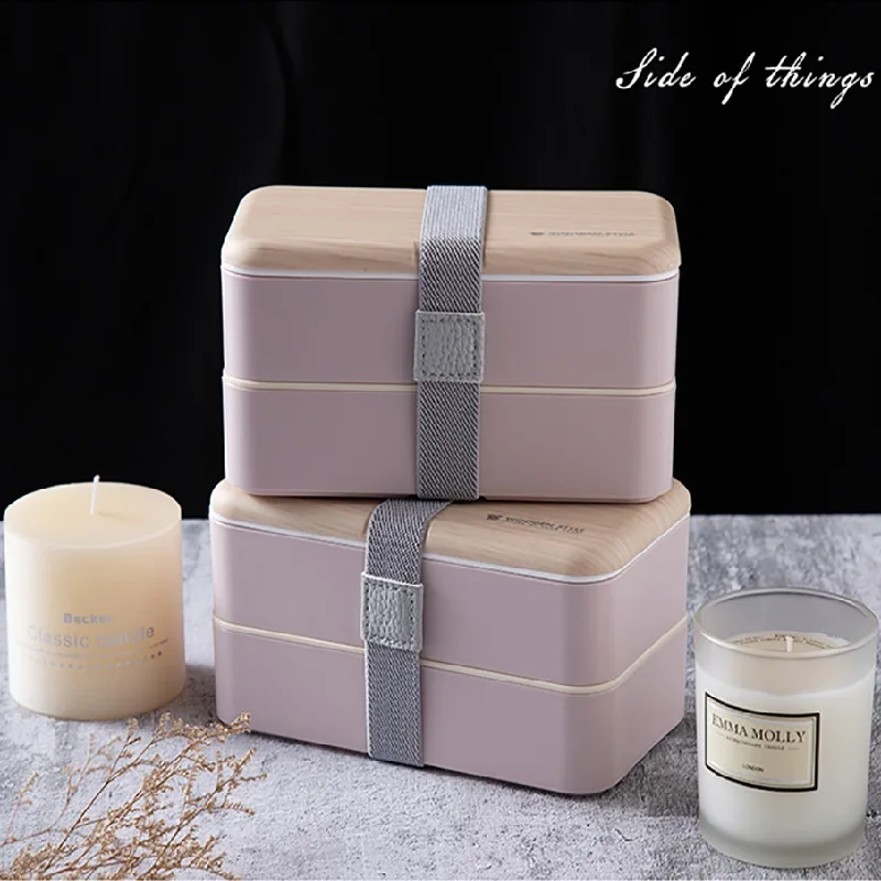 ONEUP портативный двойной Ланч бокс деревянный для микроволновой печи новый