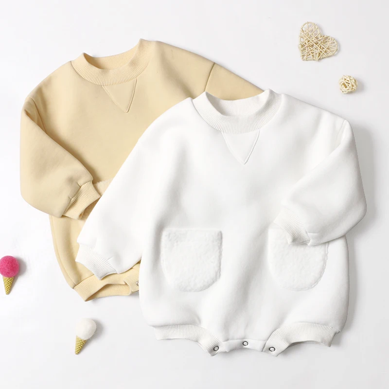 

Spring Autumn Toddler Baby Girl Cute Jumpsuit New Design Thickened Merino Kids Clothes Customized Wholesale MQ-PPF2012006-1