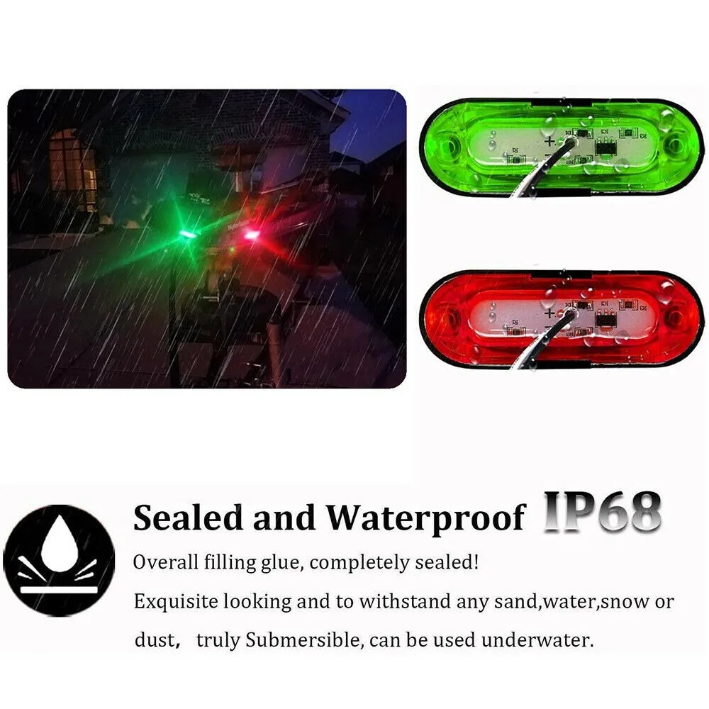 

Sealed Waterproof Navigation LED Boat Lights Bow Pontoon Lights DC 12V-24V Piranha Lamp