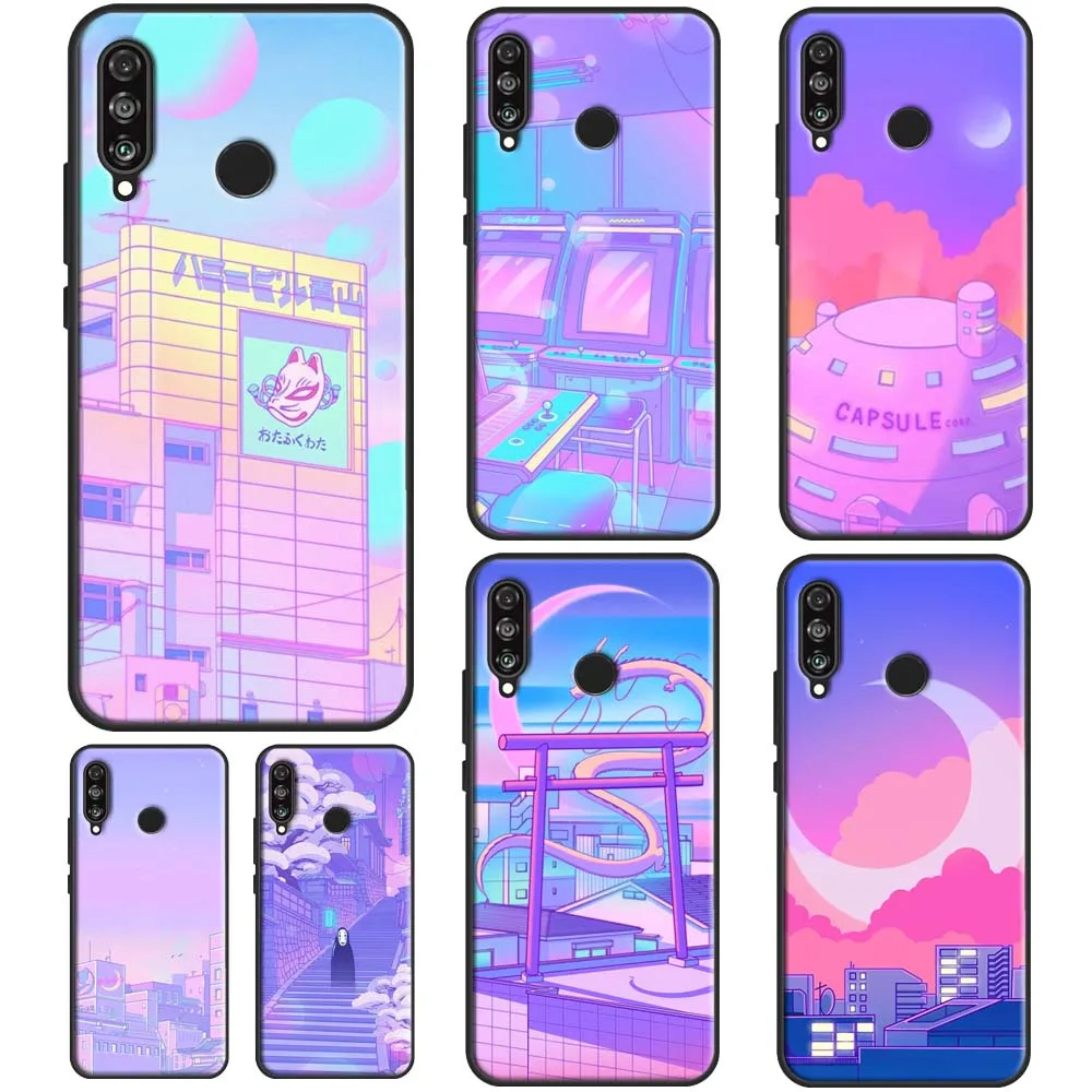 Чехол Pastel Moonlight Сейлор аниме для Huawei P20 P40 P30 Pro Mate 20 Lite Nova 5T P Smart 2019 2021 Honor 8X 9X 8A 10i |