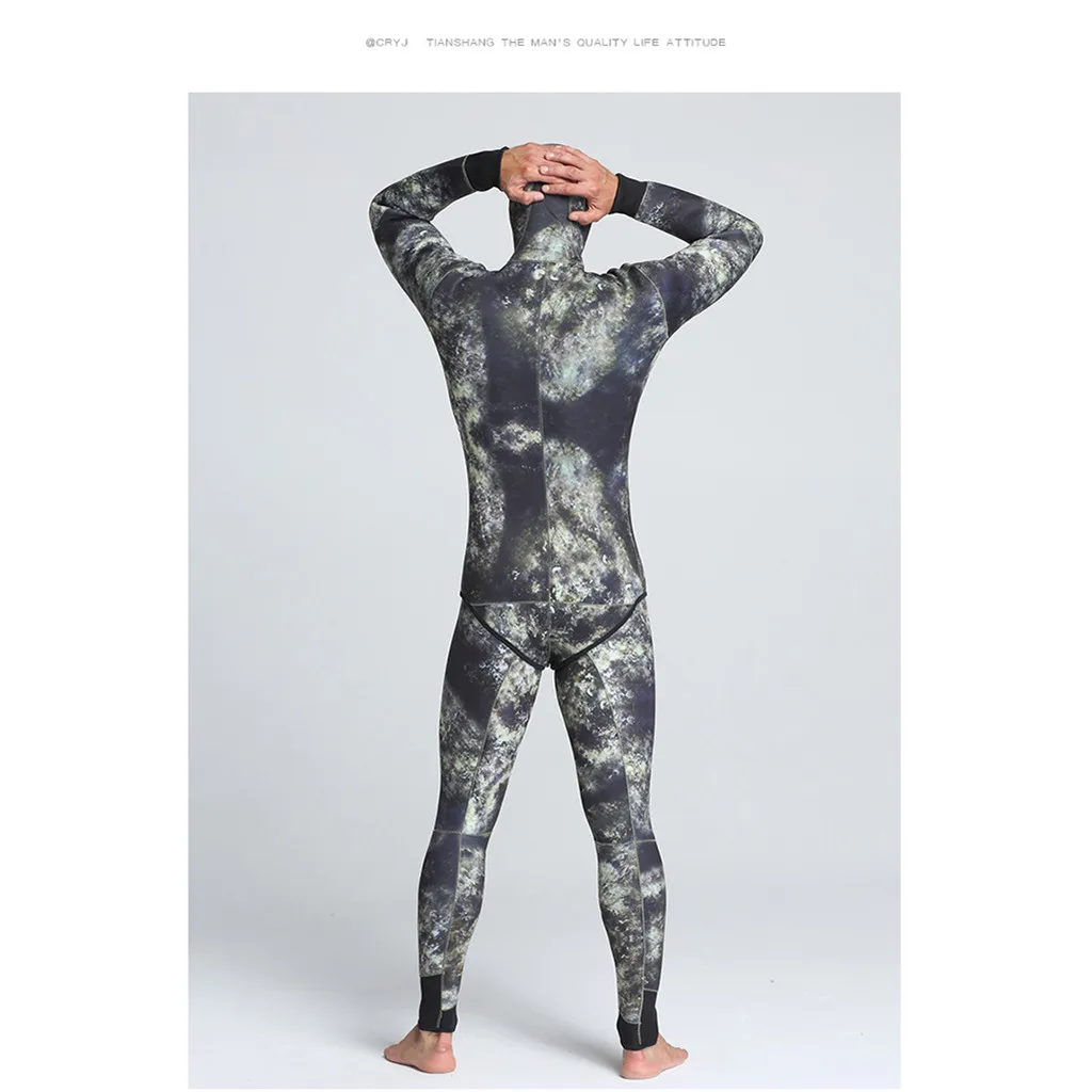 Мужские неопреновые Термокостюмы 5 мм для дайвинга с аквалангом комплект из 2