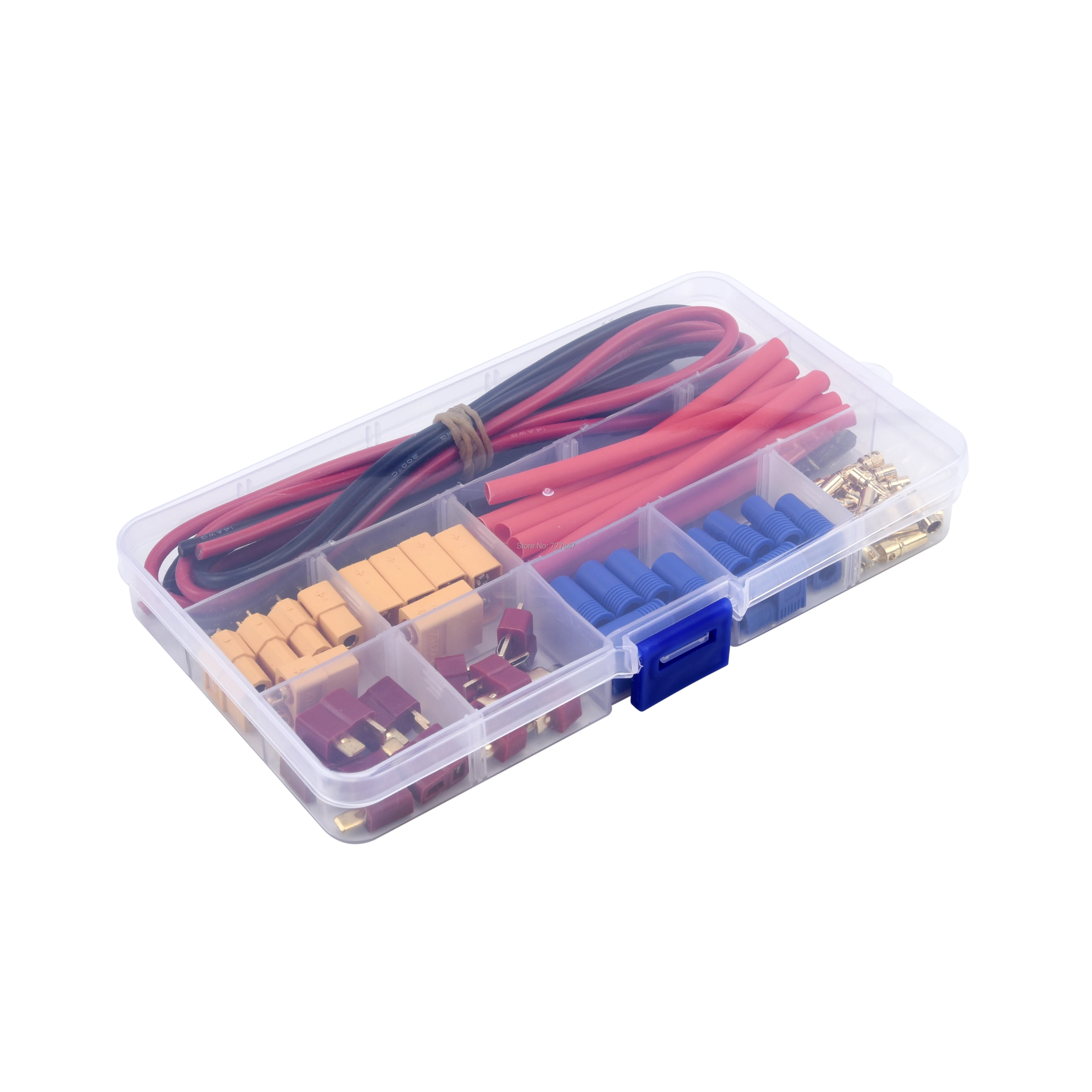 Deans-conector macho/hembra EC3 XT60, cable de silicona, tubos termorretr&aacute;ctiles para Dron RC FPV, bater&iacute;a Lipo de coche, 14AWG-2