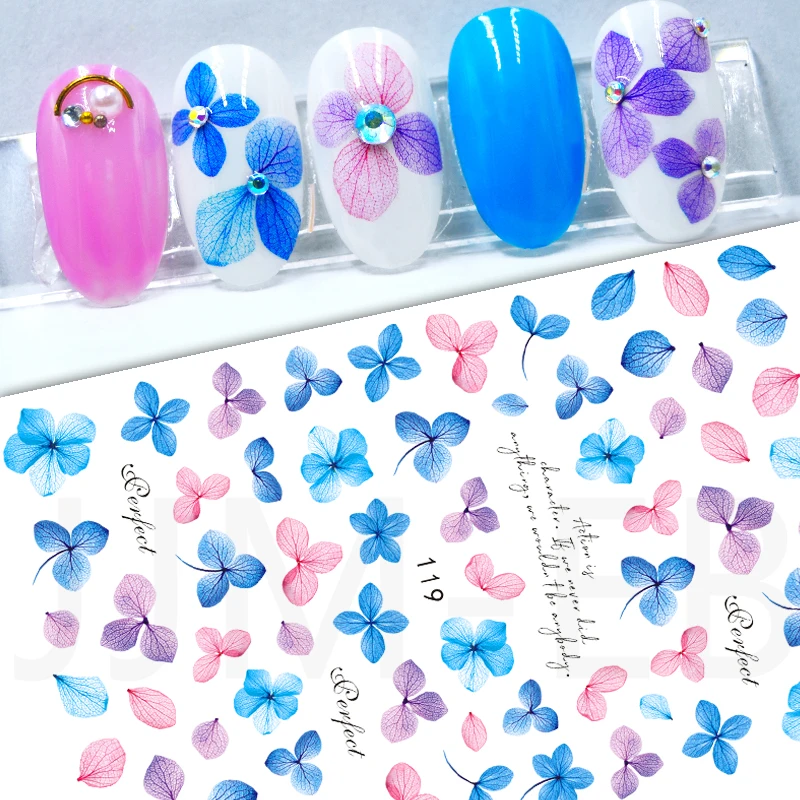 Наклейки для ногтей декоративная Гортензия тюльпан Подсолнух смайлик