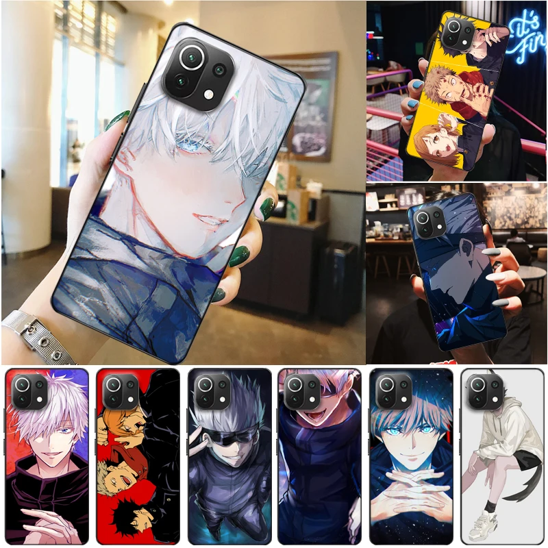 

Jujutsu Kaisen Fushiguro Megumi Sukuna Satoru Gojo Yuji Itadori Phone Case For Xiaomi 11 Lite Pro Cases Carcasa Back Cover
