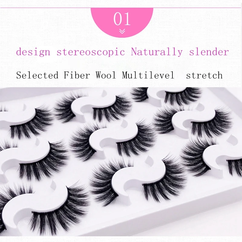 9 пар натуральные норковые накладные ресницы Плотные хлопковые стебли макияж