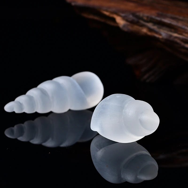100% Натуральный белый селеновый роговой формы ручной работы кристаллическая резьба гипсовый целительный камень декоративный камень Глаз кота подарок для изготовления DIY.