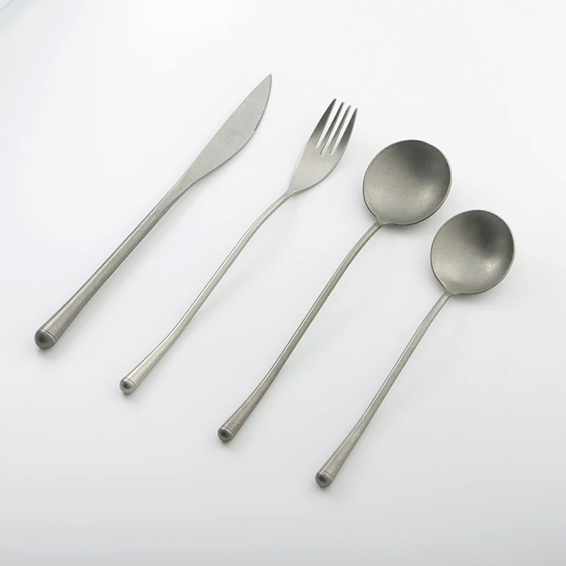 

Vintage Stainless Steel Cutlery Set for Home Hotel Restaurant Kitchen Cutlery Set Table Knives Forks Spoons Dishwasher Safe