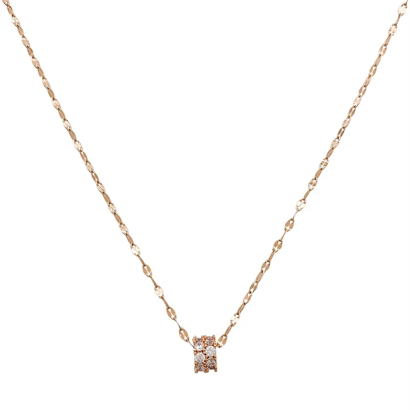 

Youpin Slightly Inlaid with Water Diamond Necklace for Women Cold Wind Style Necklace Clavicle Chain Simple temperament Necklace