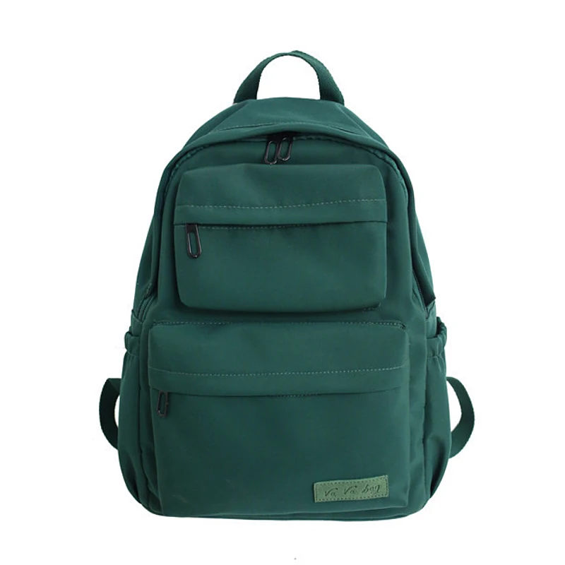 Зеленый Fashion Waterproof Nylon Backpack for Women Multi Pocket Travel Backpacks Female School Bag for Teenage Girls Book Mochilas - Цвет: Зеленый