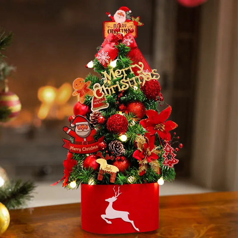 

60cm Christmas Tree Home Set Christmas Decorations European-Style Exquisite Dress-up Mini Decoration Gift