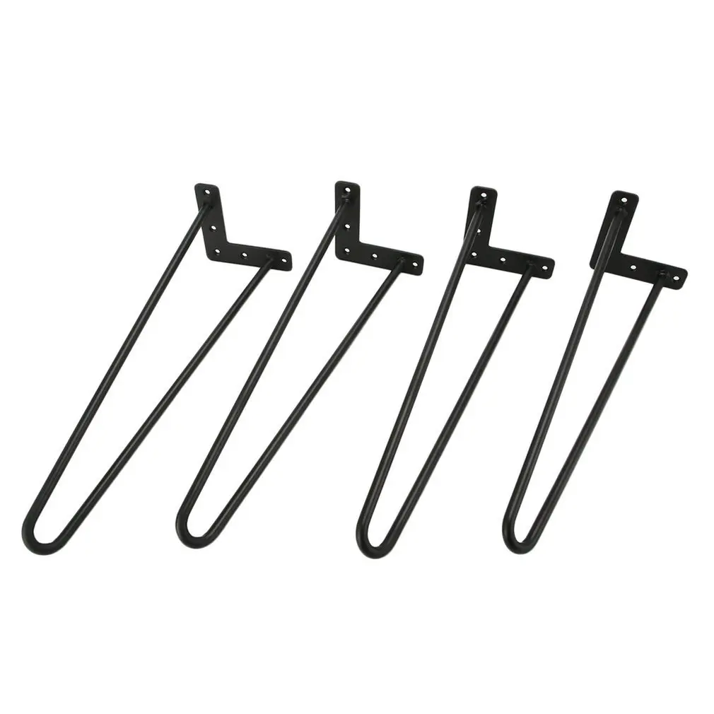 4PCS/SET 10mm Tube Hairpin Table Legs Household Steel 8 inch 12 16 28 Inch Replacement Leg Solid Color Furniture | Мебель