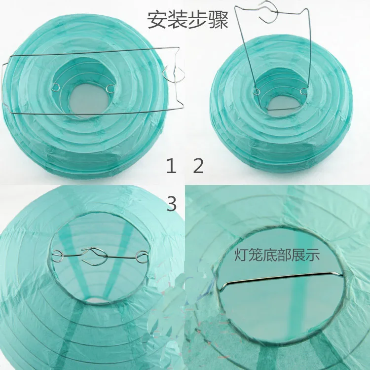 Светильник-голубой Круглый Китайский бумажный фонарь 4-6-8-10-12-14-16 дюймов подвесной