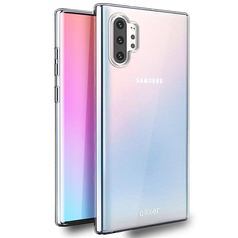 Силиконовый прозрачный футляр для samsung Note 10 Plus, задняя крышка для телефона samsung Galaxy Note 10+ Note10 10 Plus - Цвет: Transparent
