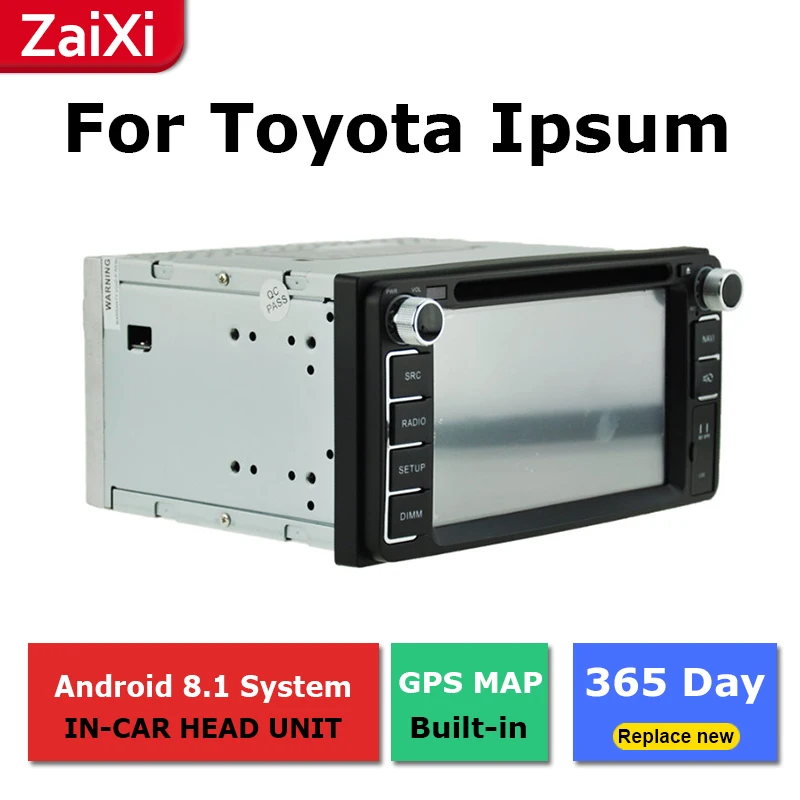 Автомобильный мультимедийный dvd плеер ZaiXi на android с gps для Toyota Ipsum пикник