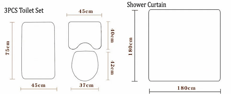 3D Pretty Unicorn Printed Mermaid Waterproof Bath Curtain and Non-Slip Mat Set 4 Piece Home Hotel Bathroom Polyester | Дом и сад