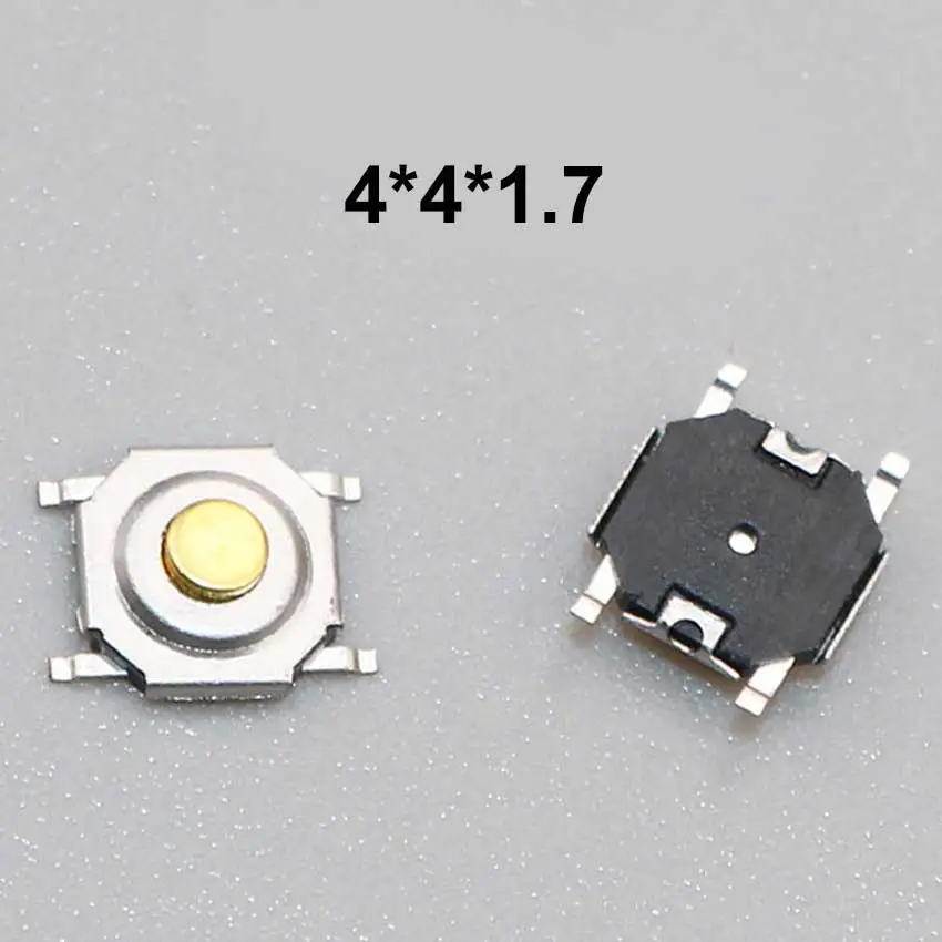 Cltgxdd 10PCS SMD 4x4x1.5 - 3mm 4*4 4PIN SMT Tactile Tact Push Button Micro Switch Momentary Plastic Copper Head | Строительство и