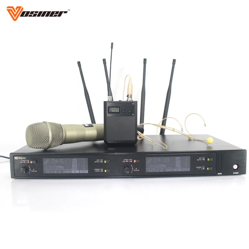 저렴한 Vosiner 무선 디지털 마이크 A-220D 마이크 무선 마이크 전문 마이크