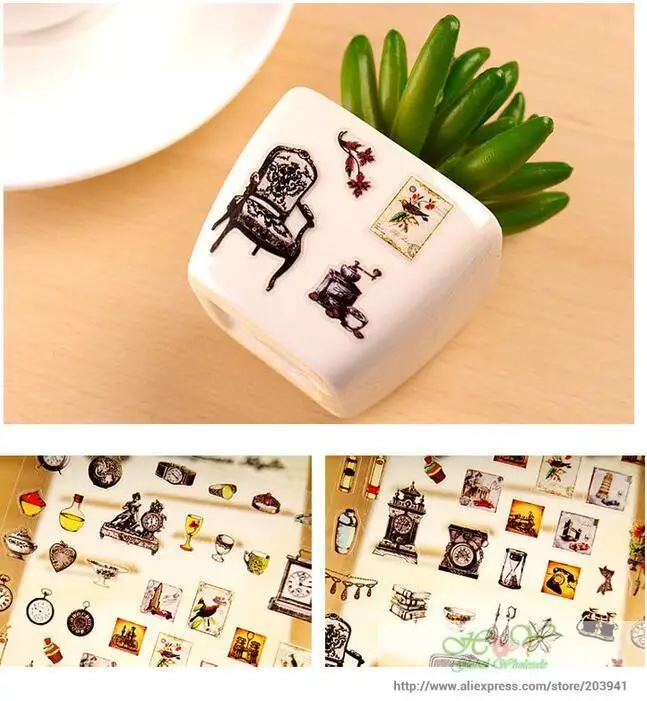 1 лист/pach винтажный Европейский Стиль Набор стикеров/Студенческая декоративная